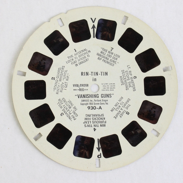 Vintage View-Master Reel Rin-Tin-Tin Vanishing Guns 930A