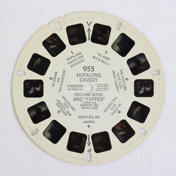 View-Master Reel Vintage Sawyers 1950 Hopalong Cassidy and Topper 955