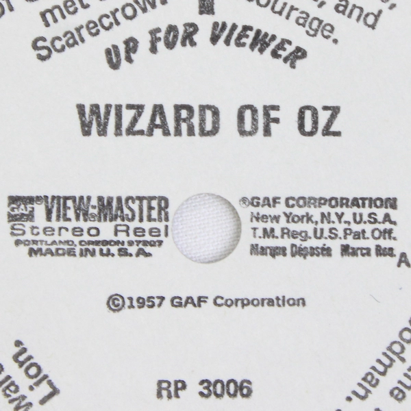 Vintage View-Master Wizard of Oz RP 3006 Reel