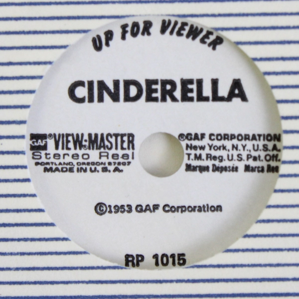 Vintage View-Master Reel RP-1015 Cinderella 1953
