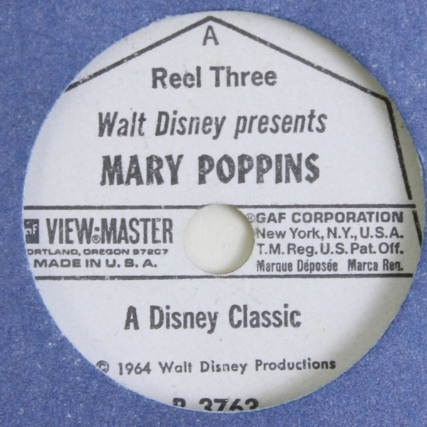 Vintage View Master Walt Disney Presents Mary Poppins Reel B3763 1964