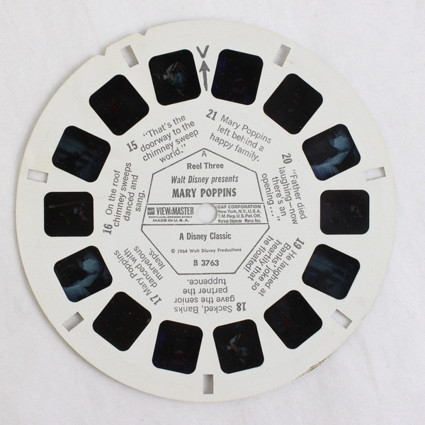 Vintage View Master Walt Disney Presents Mary Poppins Reel B3763 1964