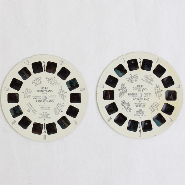 Set of 2 Sawyer's View Master Reels Disneyland Fantasyland 854B 854C