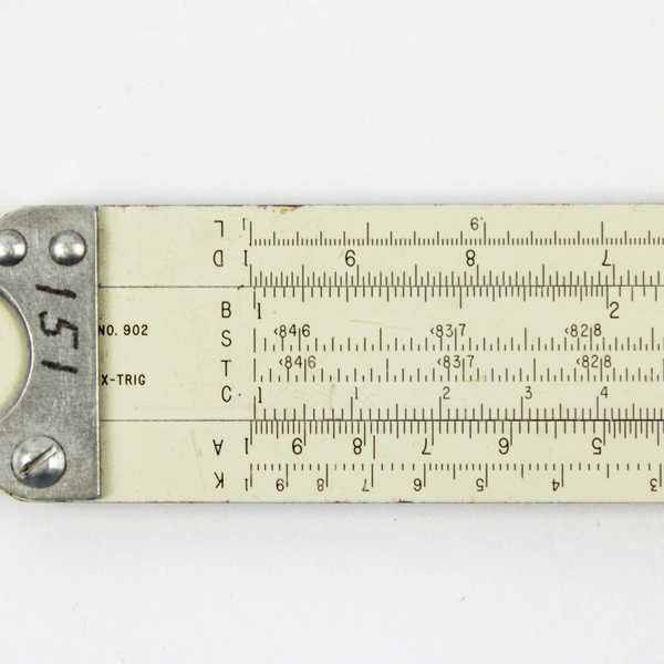 Vintage Pickett Metal Slide Rule N 902 White