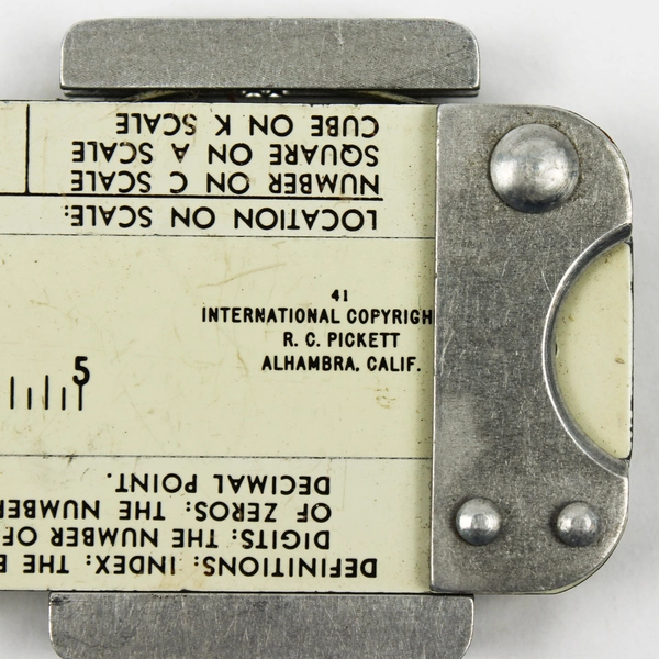 Vintage Pickett Metal Slide Rule N 902 White