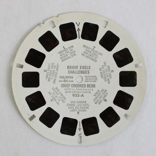 Vintage View Master Brave Eagle Challenges Chief Crooked Bear Reel 1956 933A