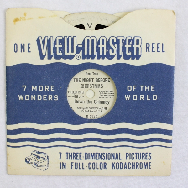 Vintage View Master Night Before Christmas Down The Chimney Reel 1958 B3822