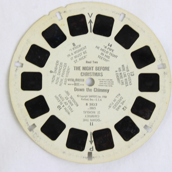 Vintage View Master Night Before Christmas Down The Chimney Reel 1958 B3822