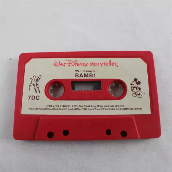 Walt Disney Productions Storyteller Bambi Red Cassette Tape ONLY