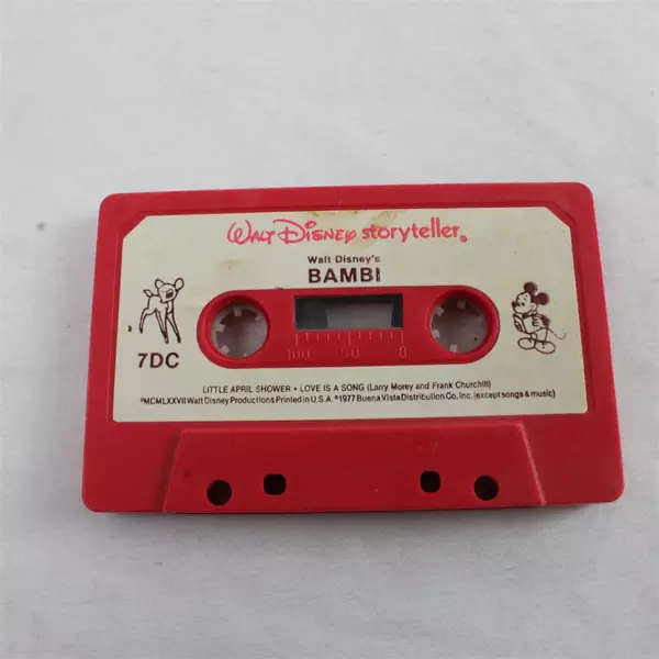 Walt Disney Productions Storyteller Bambi Red Cassette Tape ONLY