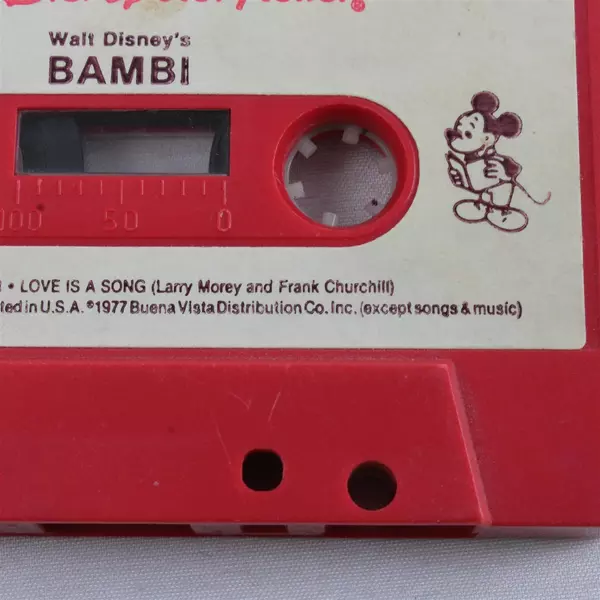Walt Disney Productions Storyteller Bambi Red Cassette Tape ONLY