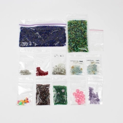 Lot of 13 Packs Unbranded Small Plastic and Glass Beads Multiple Shapes/Colors