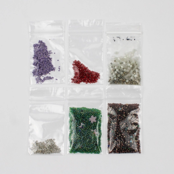 Lot of 13 Packs Unbranded Small Plastic and Glass Beads Multiple Shapes/Colors