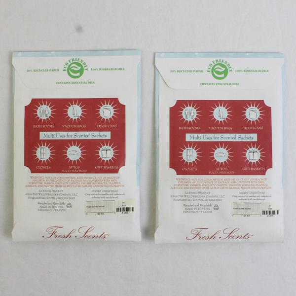 Fresh Scents Sachets by The Willowbrook Co. Pkg of 2 6.10"x4.8"