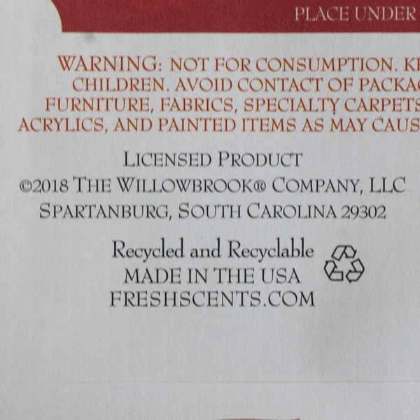 Fresh Scents Sachets by The Willowbrook Co. Pkg of 2 6.10"x4.8"