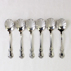 Lot Of 6 Wallace Silver Camden (Stainless) Flatware Sugar Spoons 6.25" Long