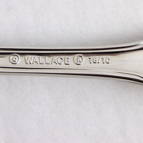 Lot Of 6 Wallace Silver Camden (Stainless) Flatware Sugar Spoons 6.25" Long