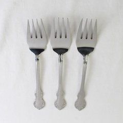 Lot Of 3 Wallace Camden (Stainless) Flatware Cold Meat Serving Forks 9"