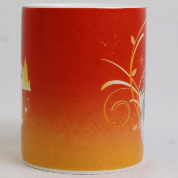 Disney Mug Snow White with Orange and Red Background Small
