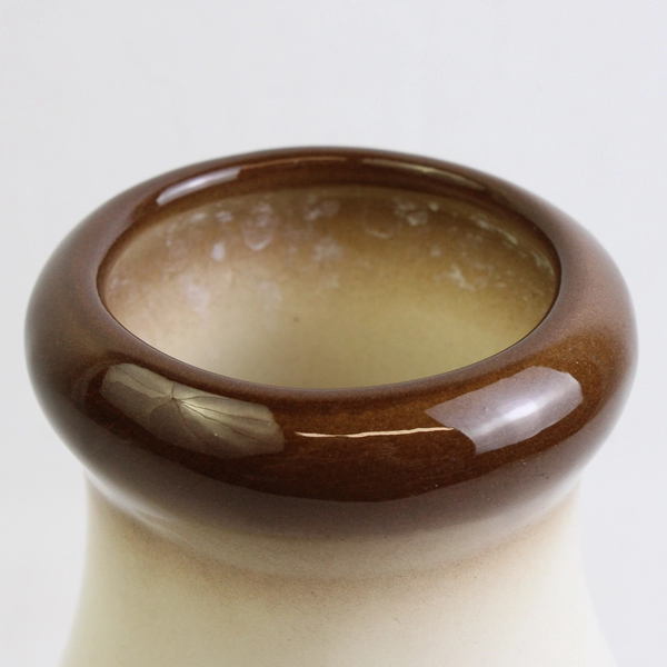 C. Hooton Handmade and Painted Floral Ceramic Glazed Milk Bottle