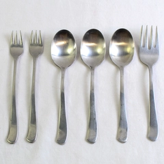 Lot Of 6 Wallace Silver Saybrook (Stainless) Flatware 3 Teaspoons & 3 Forks