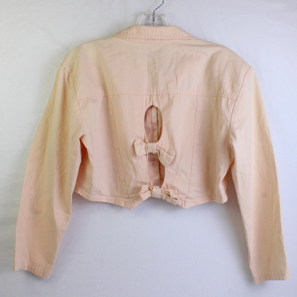 Surf and Turf California Women's M Pink Ombre Cutout Back Jacket 1980's