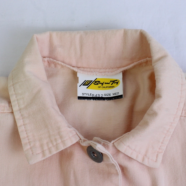 Surf and Turf California Women's M Pink Ombre Cutout Back Jacket 1980's
