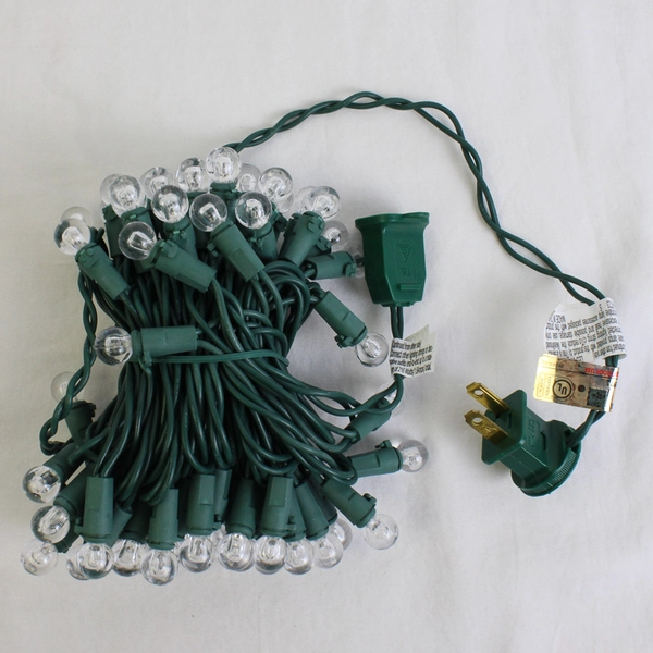 60 Cool White Sphere LED Stringed Lights in Box, Indoor/Outdoor 7 Spare Bulbs