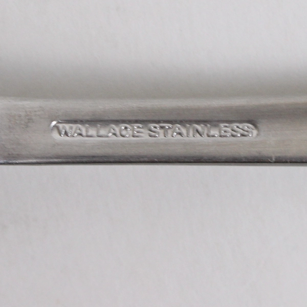 Lot Of 3 Wallace Silver Saybrook (Stainless) Flatware Serving Spoon & 2 Forks