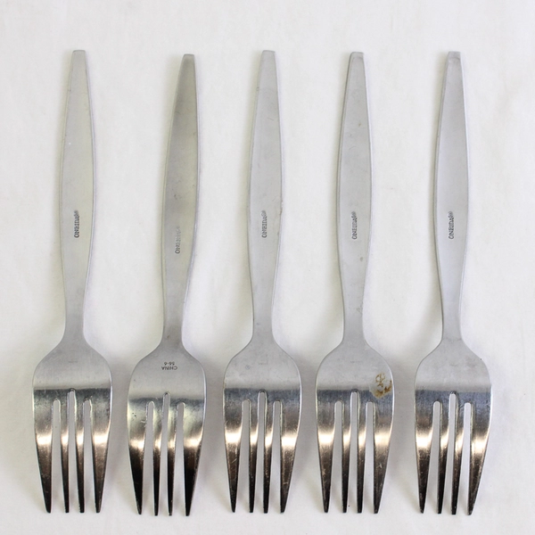 Lot Of 5 Oneida Silver Satin Teresa (Stainless) Flatware Salad Forks 7.25" Long