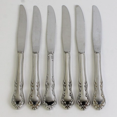 Lot Of 6 Oneida Silver St. Louis (Stainless) Flatware Dinner Knives 9.25" Long