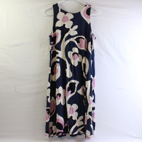 Ann Taylor Factory Women's S Blue Floral Sleeveless Fit Flare Dress
