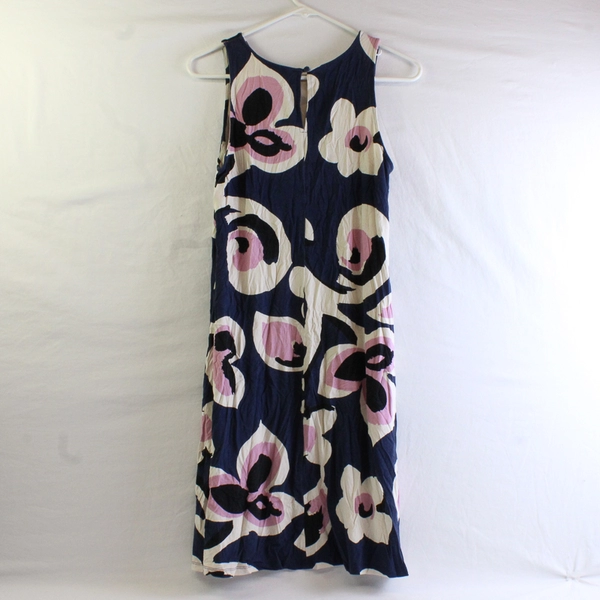 Ann Taylor Factory Women's S Blue Floral Sleeveless Fit Flare Dress