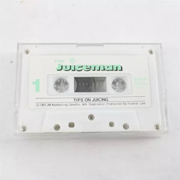 The Juiceman Pro Juicer Tips on Juicing Cassette Tape 1991 Vintage Collectible