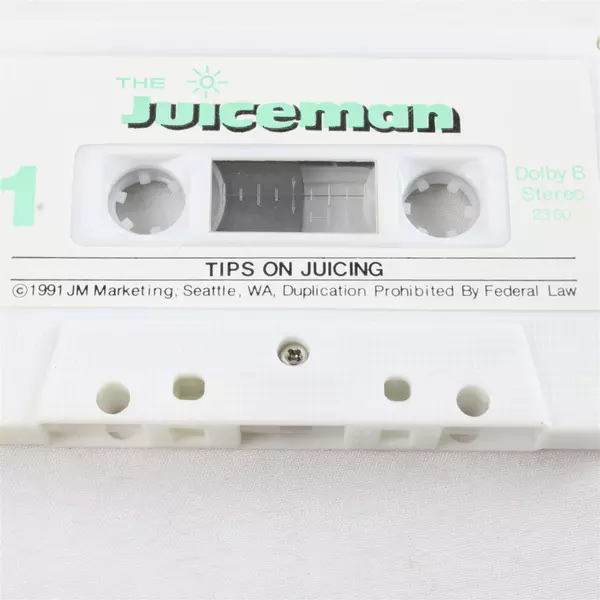 The Juiceman Pro Juicer Tips on Juicing Cassette Tape 1991 Vintage Collectible