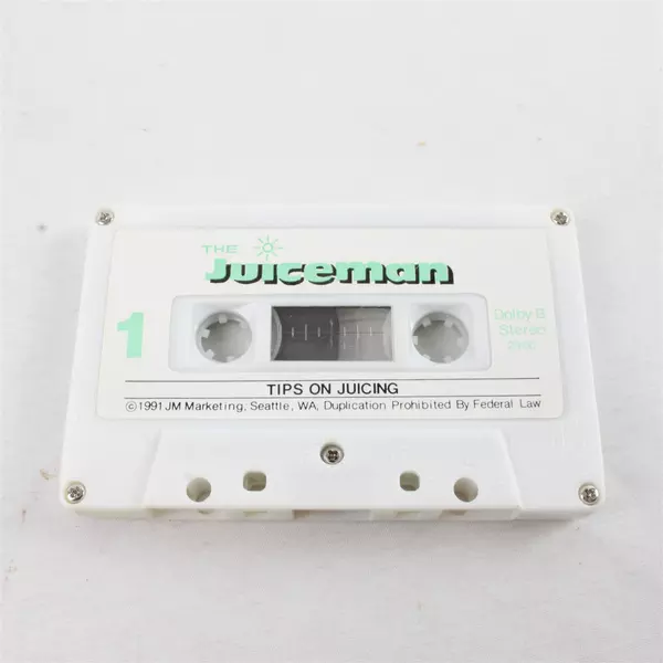 The Juiceman Pro Juicer Tips on Juicing Cassette Tape 1991 Vintage Collectible