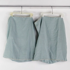 Lot Of 2 Matching Hallmart Solid Blue Square Pillow Shams 26.5" x 25.5"