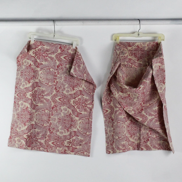 Lot Of 2 Matching Pottery Barn Pink/Cream Floral Standard Pillow Shams 25" x 30"