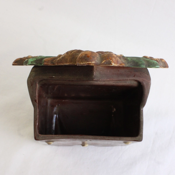 Vintage Ceramic Cuckoo Clock Wall Pocket 9"