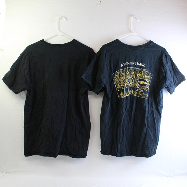 Lot of 2 Gildan Car-Themed Black Cotton T-Shirts Men's Size Large