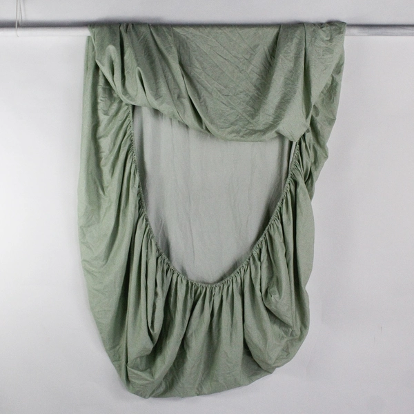 Perry Ellis Portfolio Green Spotted Fitted Sheet Queen Size 100% Polyester