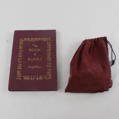 Set of 25 Engraved Runes Divination Tool & The Book of Runes Ralph Blum