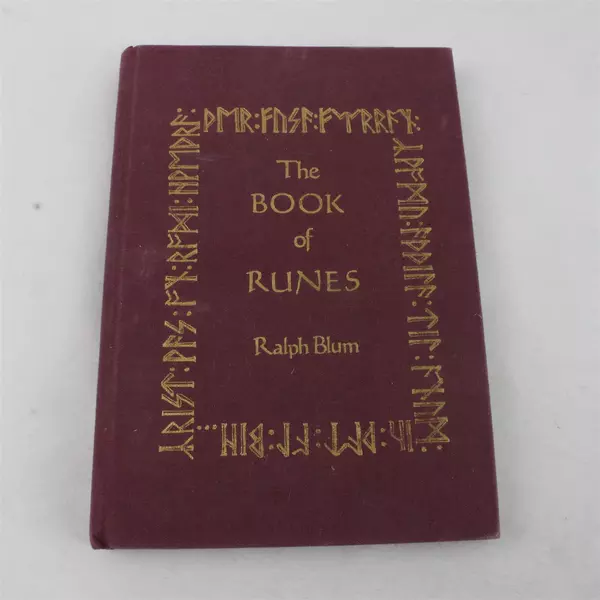 Set of 25 Engraved Runes Divination Tool & The Book of Runes Ralph Blum