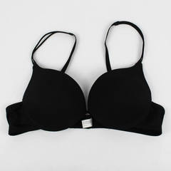 Elena Intimates Solid Black Padded Underwired Push Up Bra Women's 38B