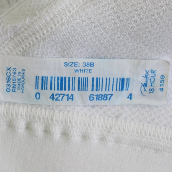 Playtex 18 Hour Solid White T-Shirt Bra Women's Size 38B