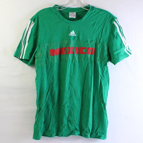 Adidas Mexican Football Federation Green Cotton T-Shirt Adult Size Medium