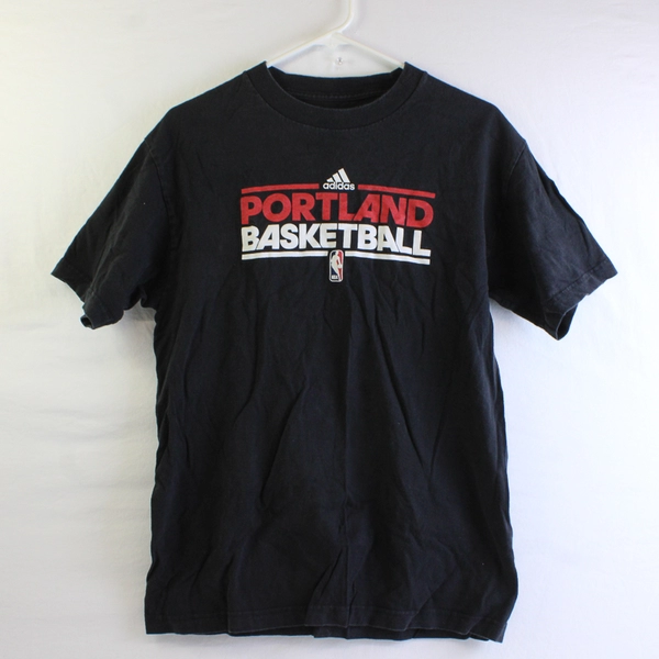 Adidas Portland Basketball Black T-Shirt Men's Size Medium