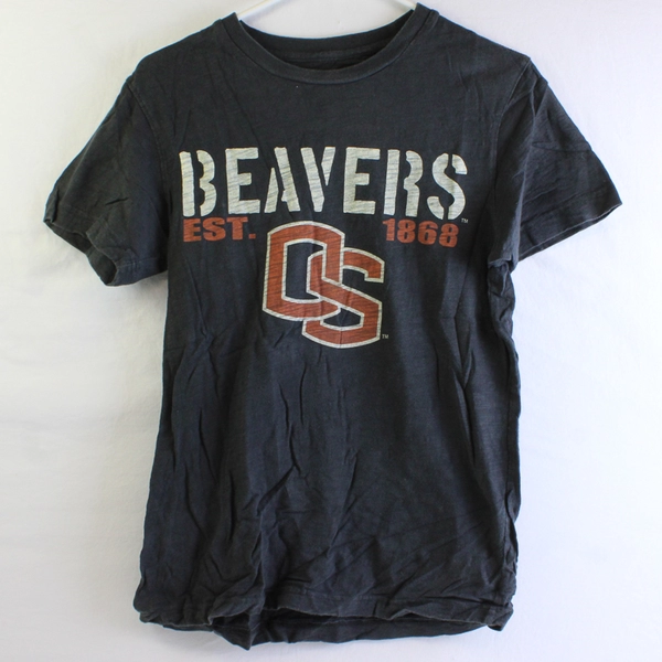 Colosseum Athletics OSU Beavers Charcoal Gray Cotton T-Shirt Adult Size Small