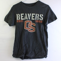 Colosseum Athletics OSU Beavers Charcoal Gray Cotton T-Shirt Adult Size Small