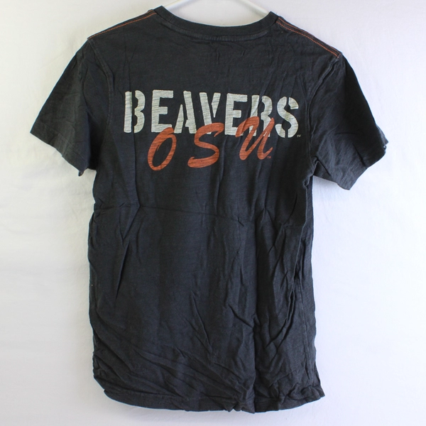 Colosseum Athletics OSU Beavers Charcoal Gray Cotton T-Shirt Adult Size Small